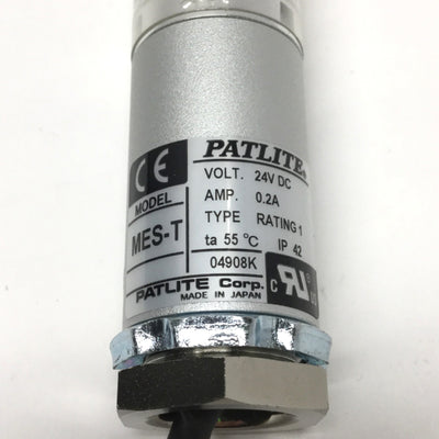 New Other Patlite MES-T Super Slim Stack Light Signal Tower Red Steady LED, 24VDC 0.2A