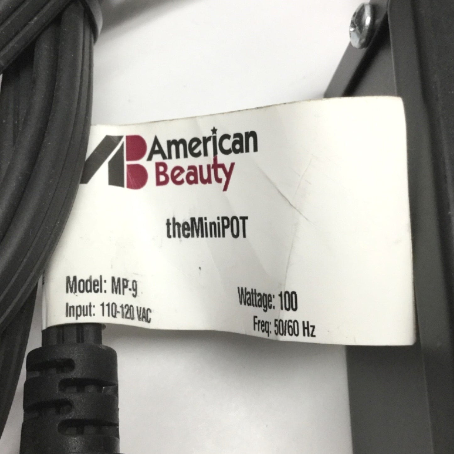 Used American Beauty MP-9 Mini Solder Pot 100W 850°F, 2.5oz Crucible, 110/120VAC