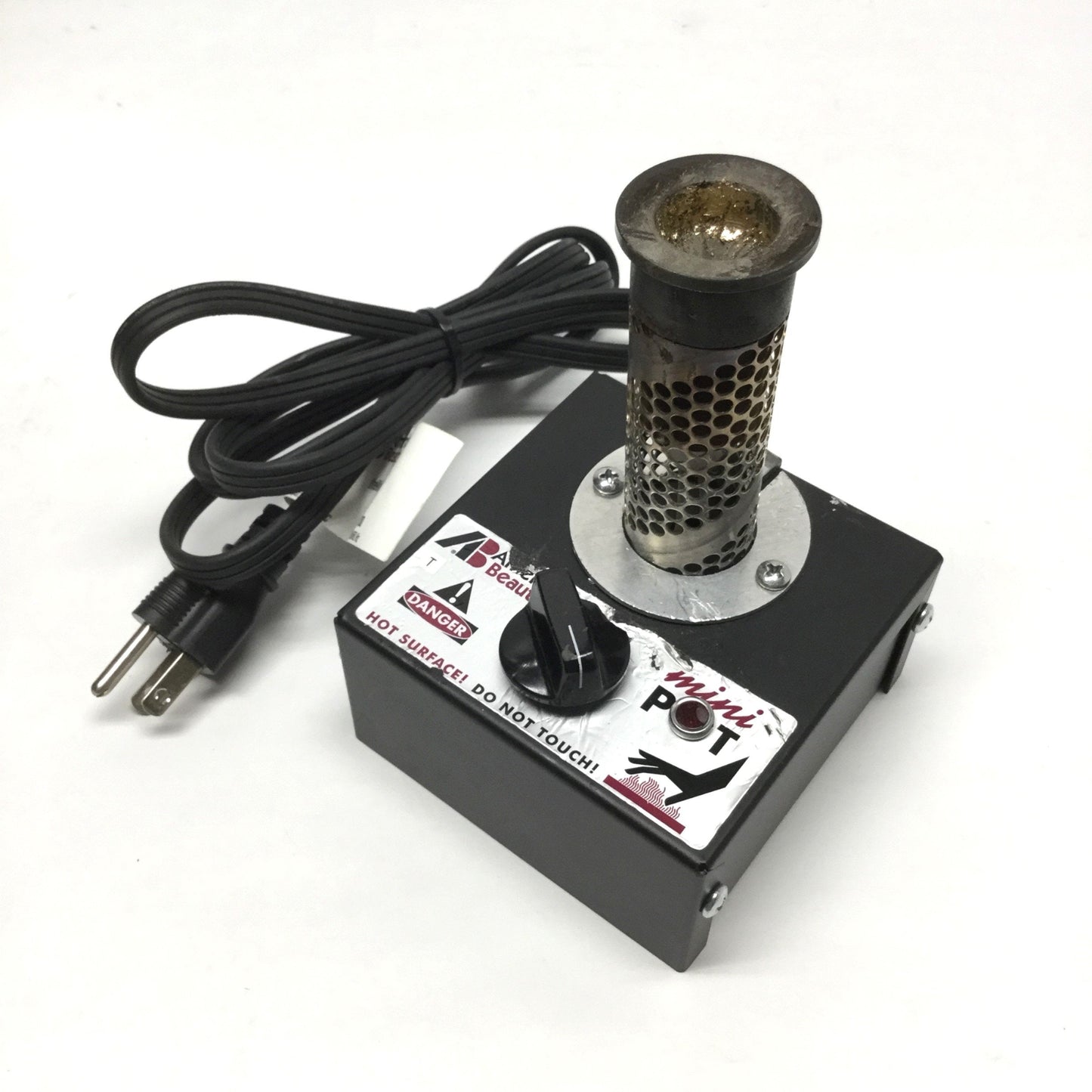 Used American Beauty MP-9 Mini Solder Pot 100W 850°F, 2.5oz Crucible, 110/120VAC