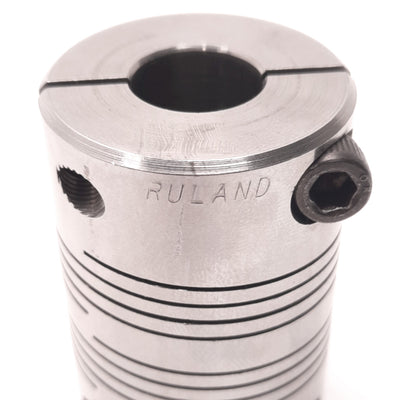 Used Ruland FCR24-15mm-1/2"-SS Rigid Servo Beam Coupler 15mm and 1/2" Couples