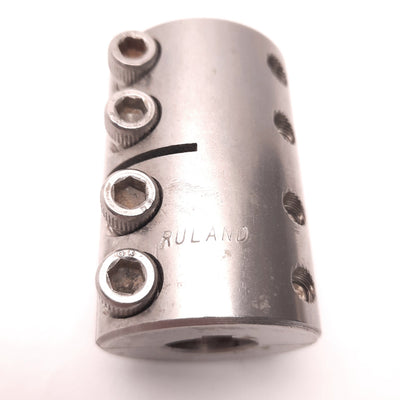 Used Ruland SPC-12-10-SS Two Piece Rigid Coupling, 3/4" x 5/8" Bore, 1.5" OD