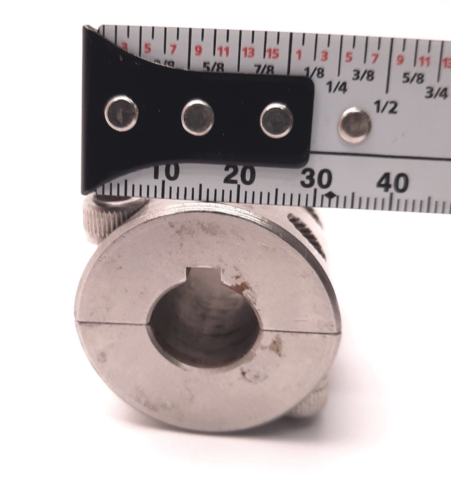 Used Ruland SPC-12-10-SS Two Piece Rigid Coupling, 3/4" x 5/8" Bore, 1.5" OD