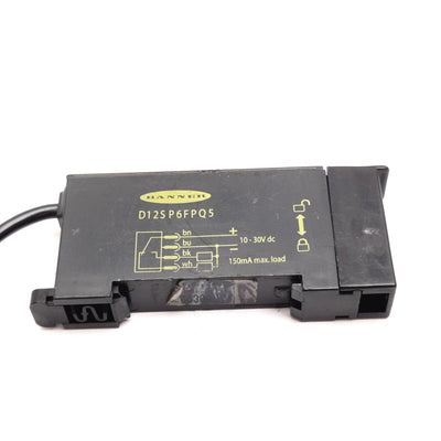 Used Banner D12SP6FPQ5 Fiber Optic Sensor Amplifier, 10-30VDC, PNP, 4-Pin M12 Euro