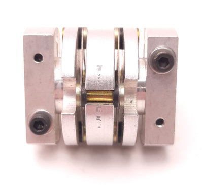 Used Huco 466.33.3131 Flex-M Disc Coupling, 3/8" Bore, 1.325" OD, 1.6" Length