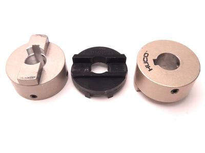 Used Huco 500.41 Coupling Bundle 17mm Bore with Key Way, 41mm OD, 51mm Length