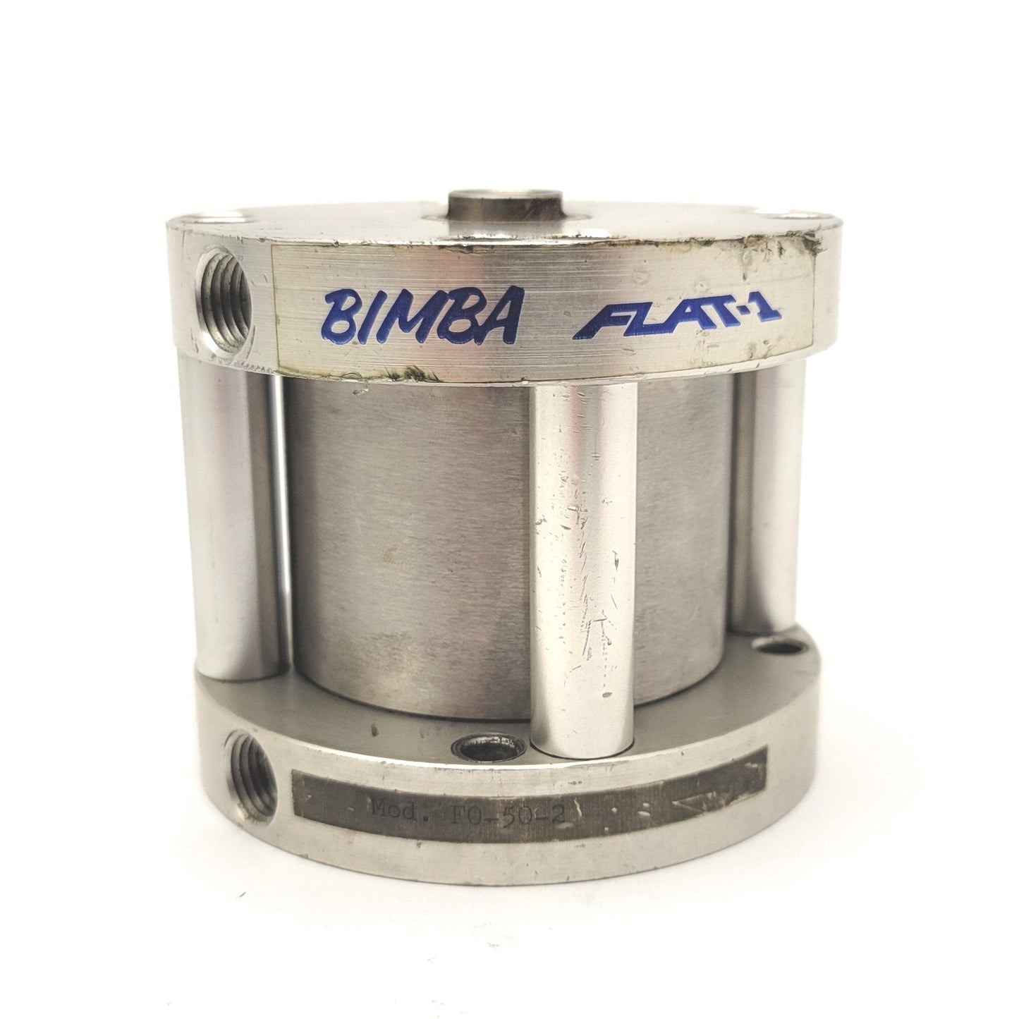 Used Bimba FO-50-2 Flat 1 Double Acting Cylinder 2-1/2" Bore 2" Stroke 1/4"NPT 1/2-20