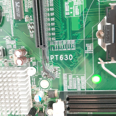 Used DFI PT630 ATX Motherboard, Socket LGA1156, 4x DIMM, PCIe x16/1/4, 3x PCI, 2x COM
