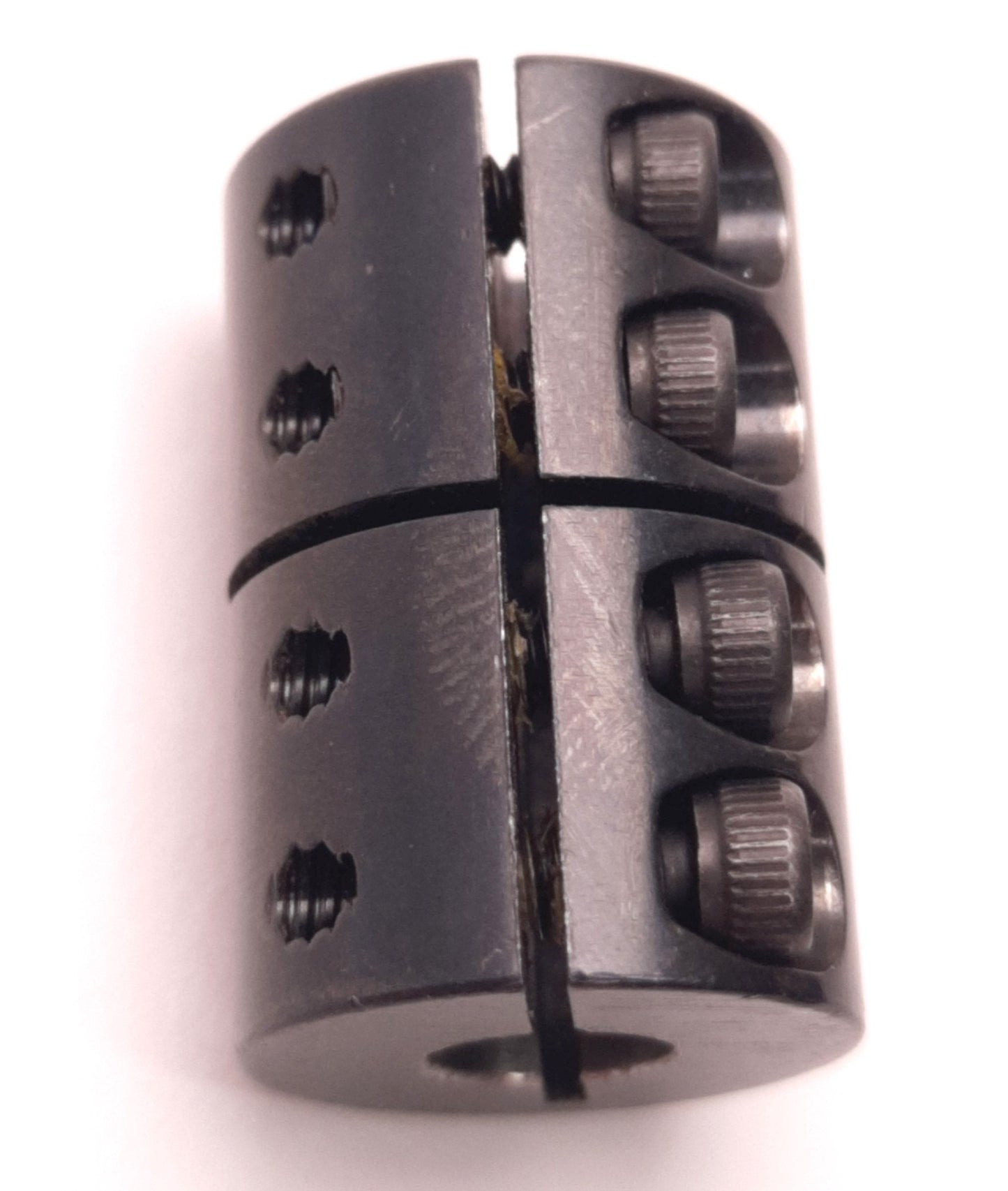 Used Ruland CLX-4-4-F Rigid Shaft Clamp Coupler 1/4" Bore, 5/8" OD, 1" Length