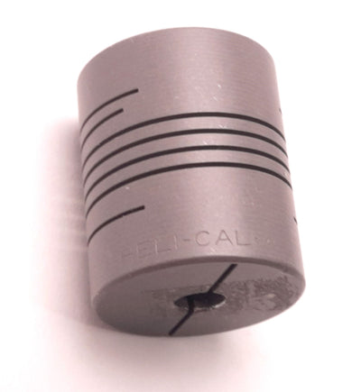 Used Helical WAC25-8mm-6mm Aluminum Flexible Coupler 8mm And 6mm Bores, 25mm OD