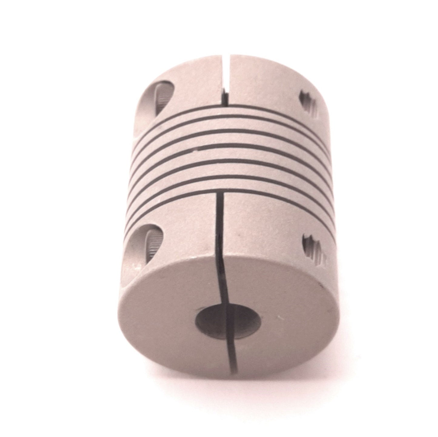 Used Helical ACR087-8-8 Flexible Aluminum Coupler 1/4" Bore, 7/8" OD, 1.06" Length