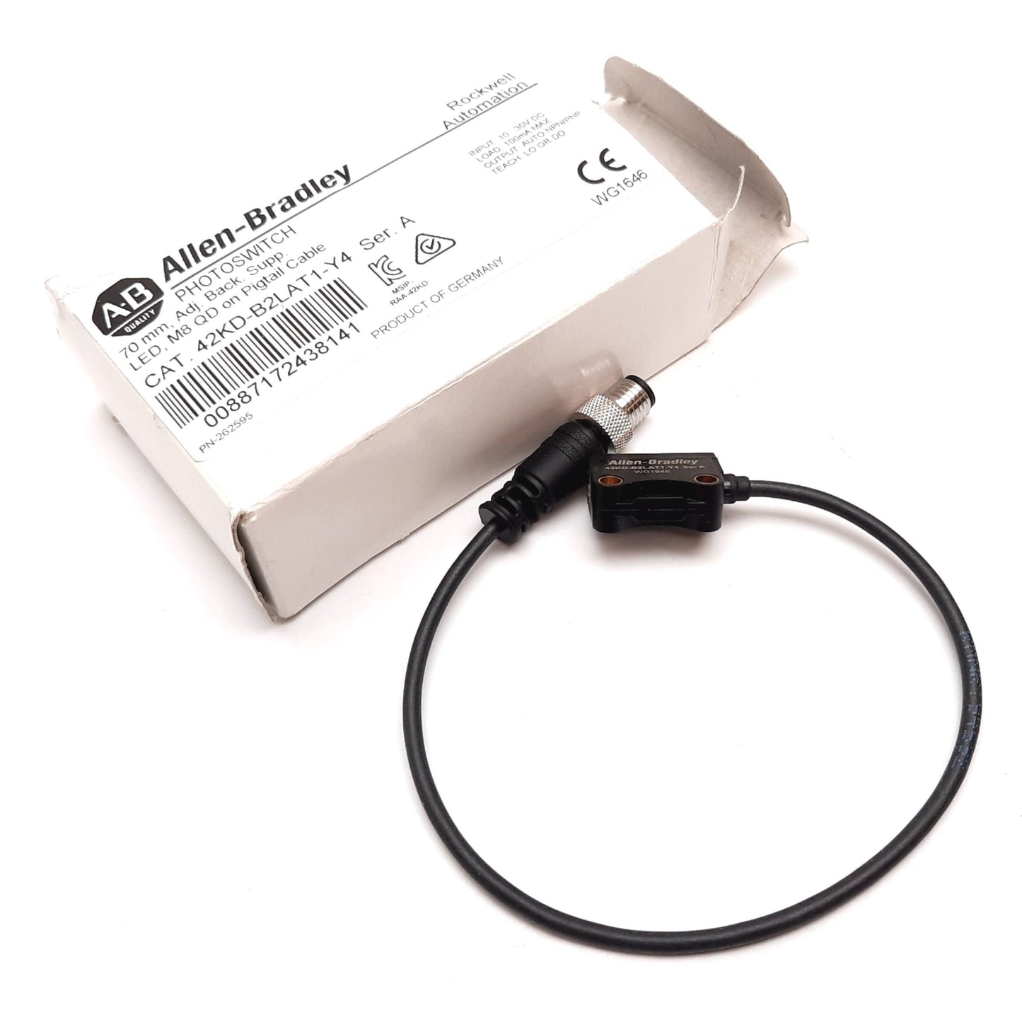 New Other Allen Bradley 42KD-B2LAT1-Y4 Miniature LED Photoelectric Sensor, 5-70mm, PNP NPN