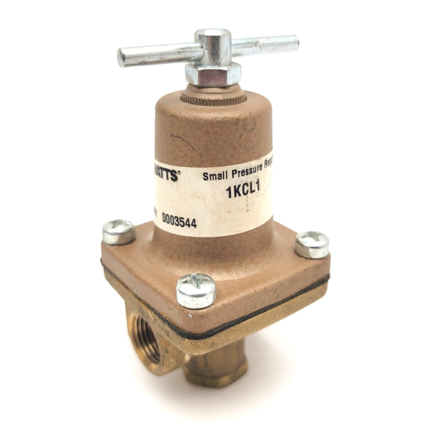 Used Watts 26A 1KCL1 2-Way Small Brass Pressure Regulator 1-25psi 3/8"NPT 300psi Max