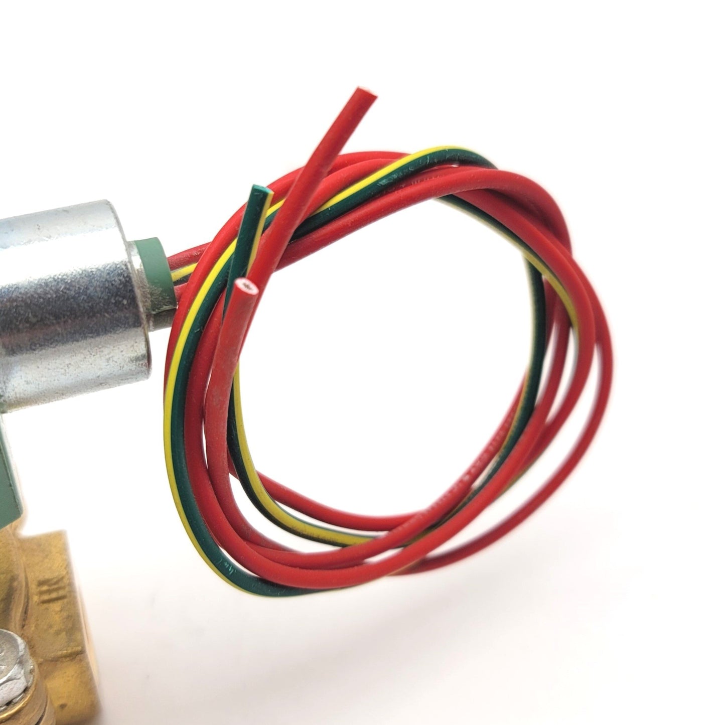 Used Asco 8210G033 RedHat Brass Solenoid Valve, 3/8"NPT, 120VAC Coil, 150psi Max