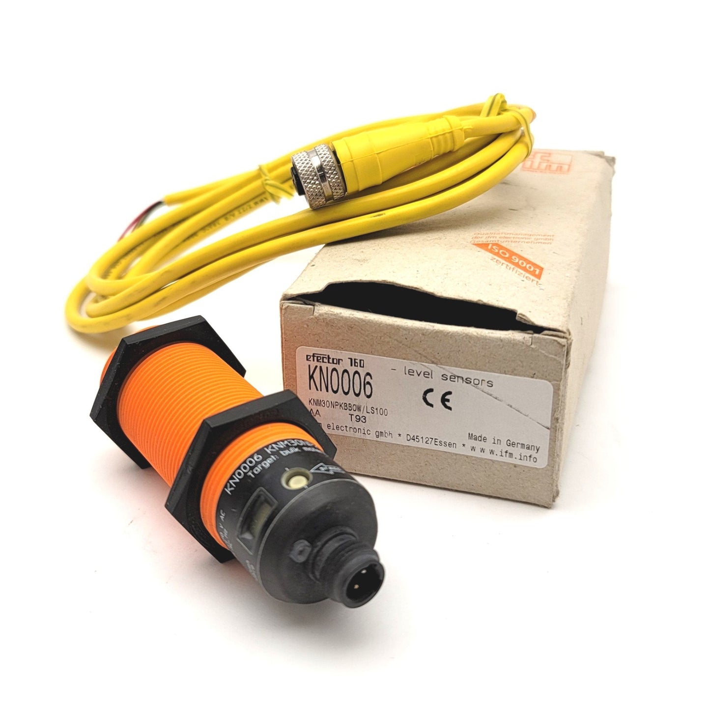 New Other IFM Efector KN0006 KNM30NPKBBOW/LS100 Capacitive Level Sensor M30x1.5, 30-250VAC