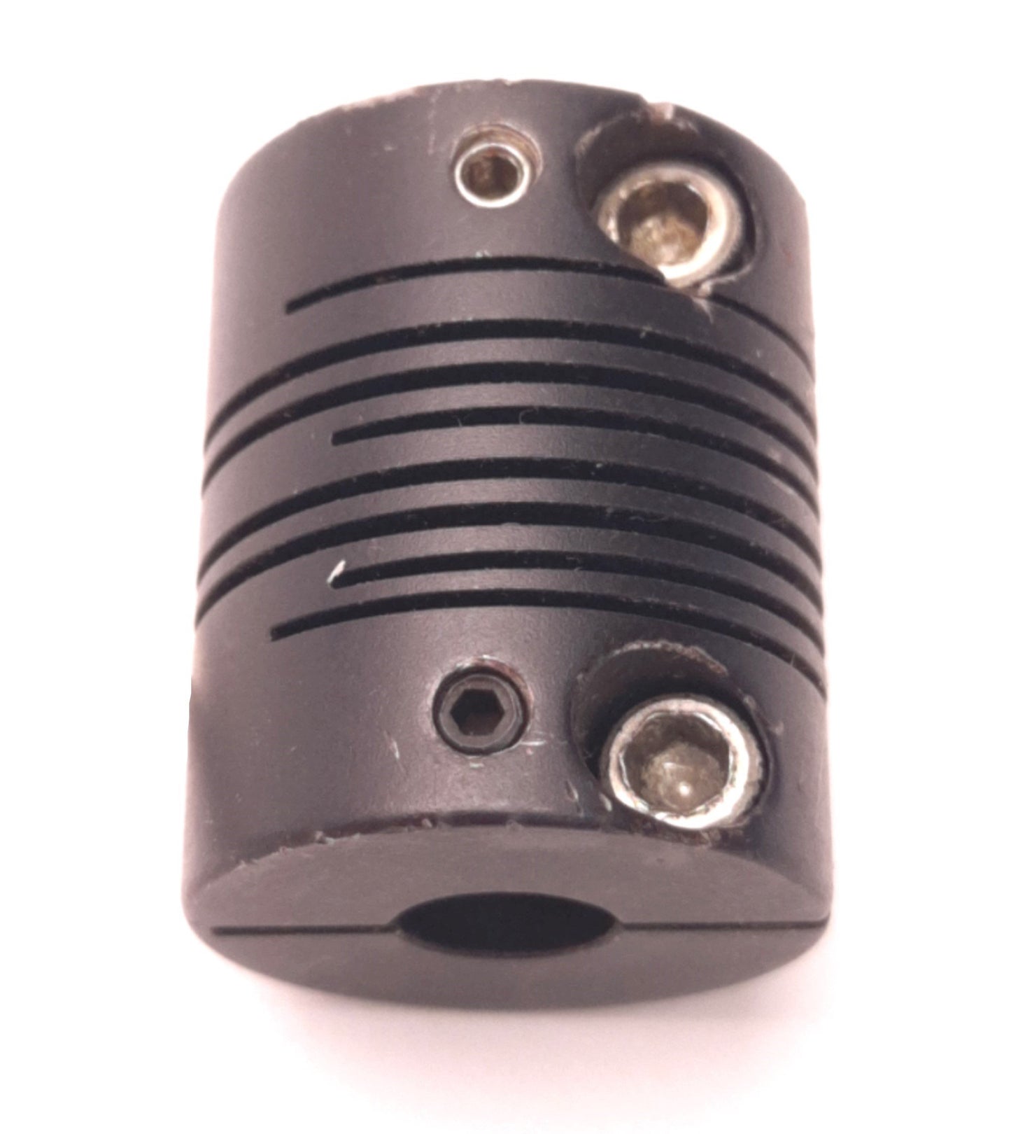 Used Helical HCR075-8-4 Flexible Coupling 0.25" to 0.125" Bores, 0.75" OD,0.9" Length