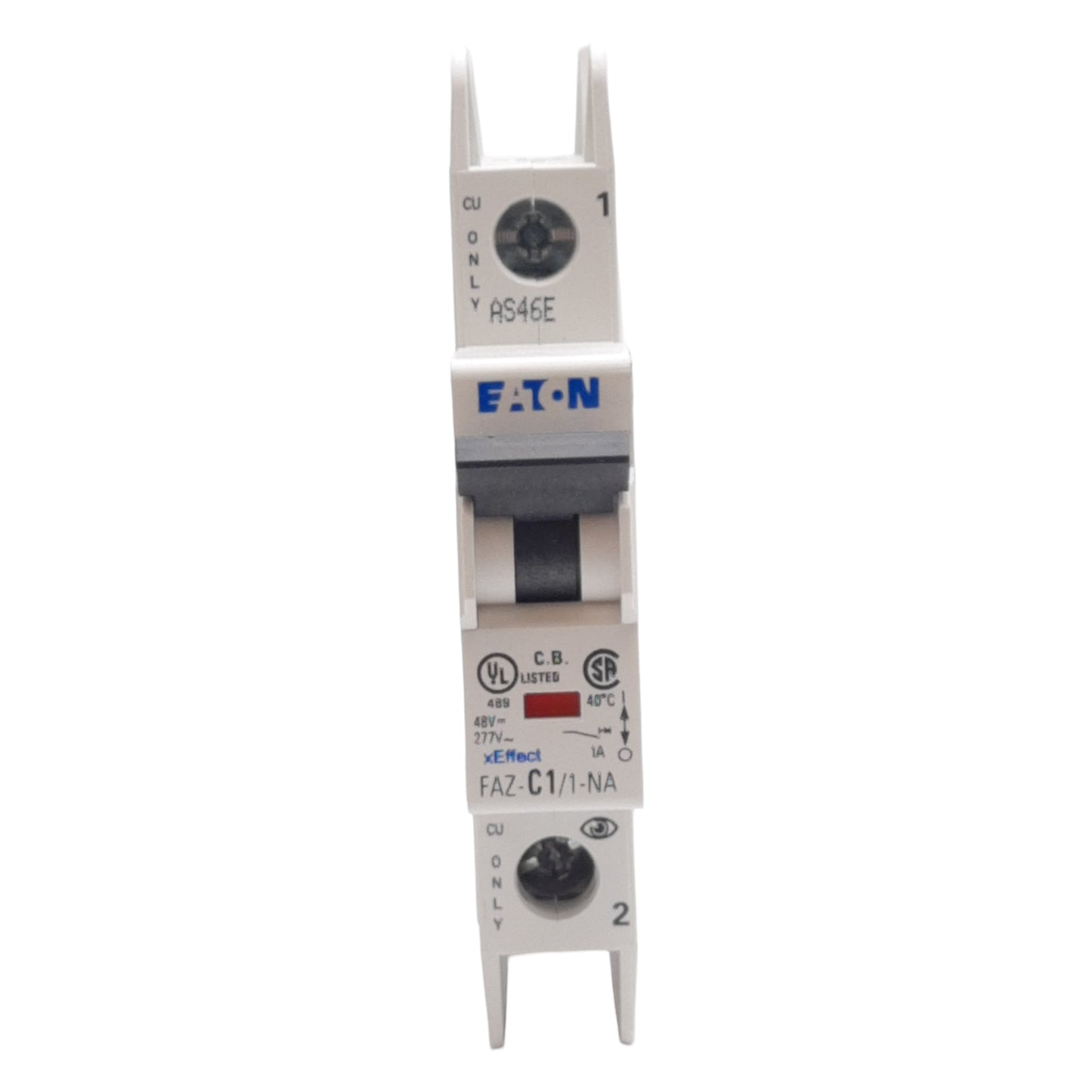 Used Eaton FAZ-C1/1-NA-SP Miniature Circuit Breaker 1-Pole C-Curve, 1A 277VAC 48VDC