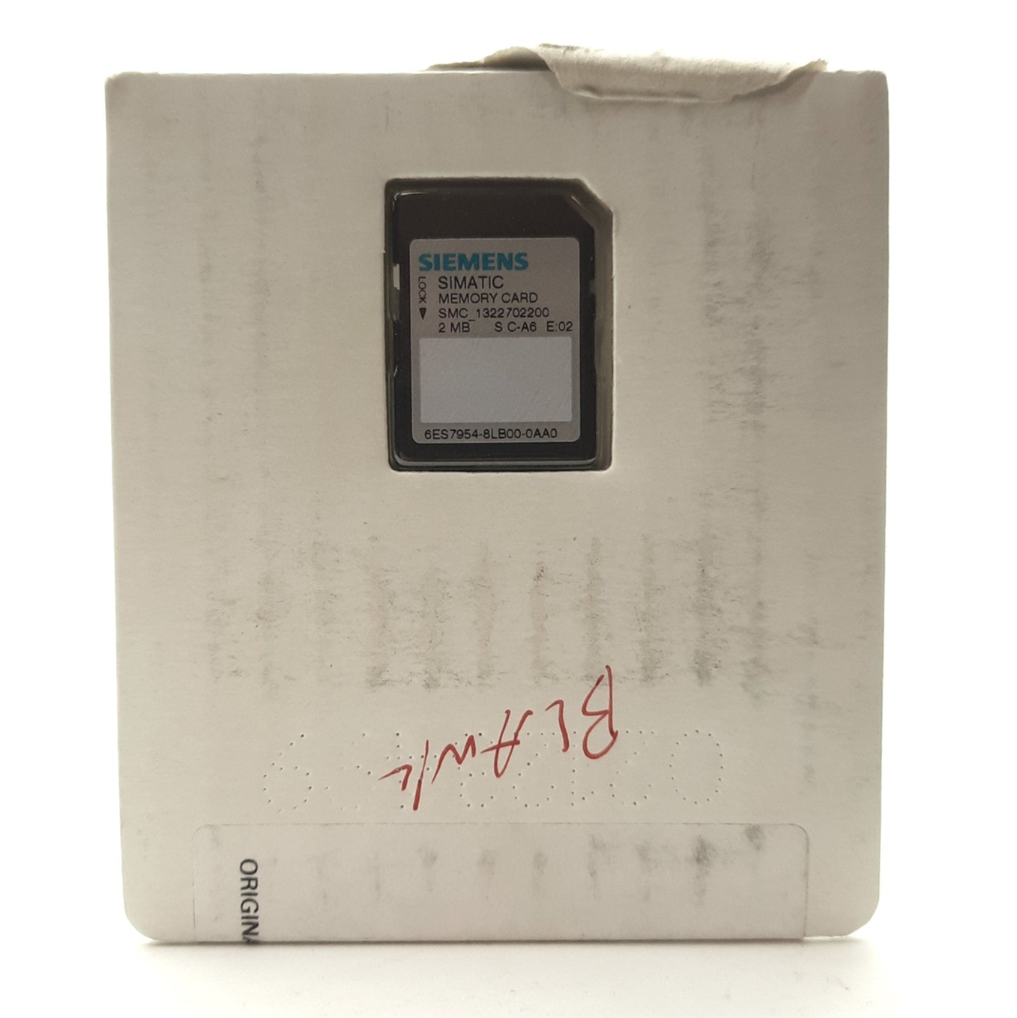 Used Siemens 6ES7 954-8LB00-0AA0 SIMATIC SD Memory Card, 2MB Capacity