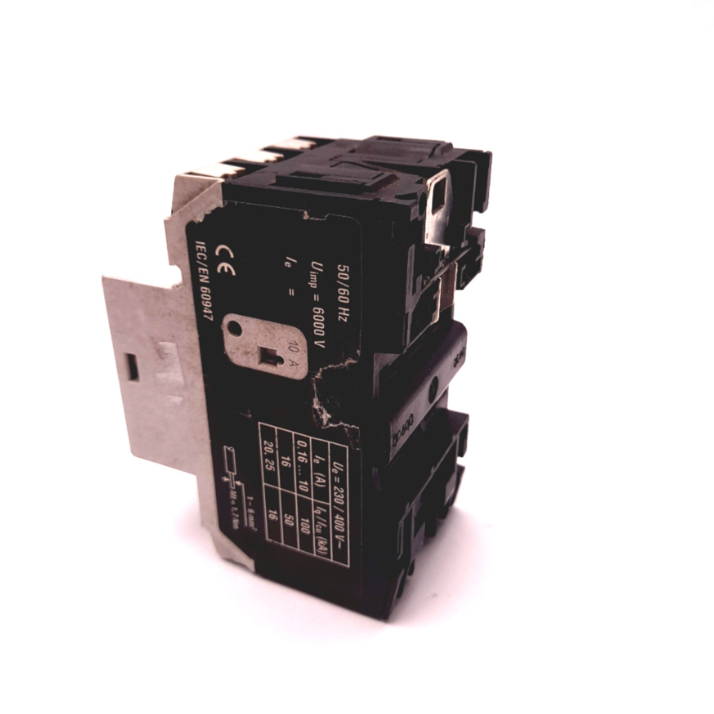 Used Moeller PKZM0-10 Motor Protective Circuit Breaker 3 Pole 380VAC 250VDC 10A