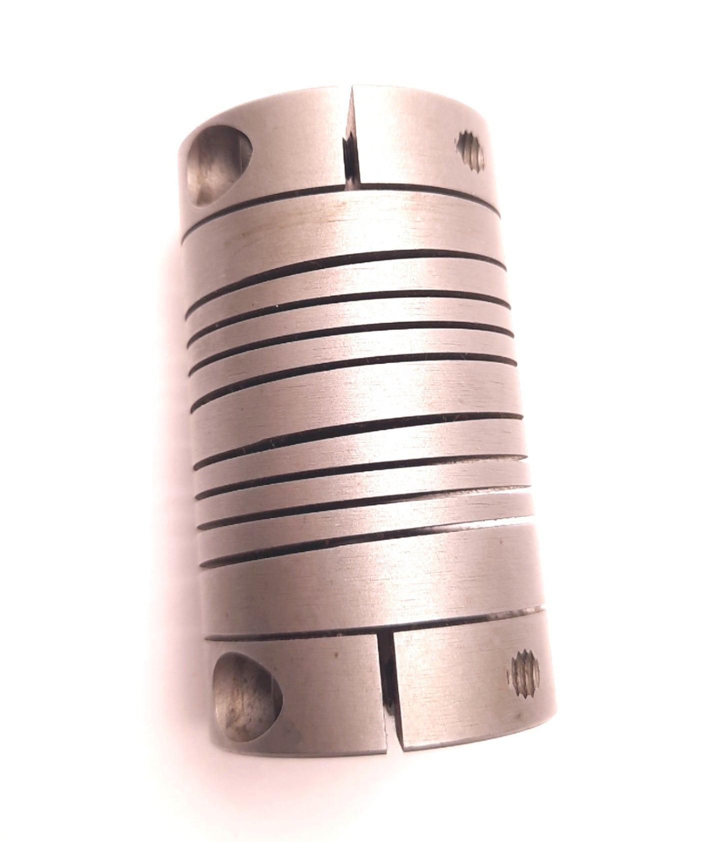 Used Custom Helical MC7C150-16-12 Flexible Coupler 0.375" to 0.55" Bore, 1.5" OD