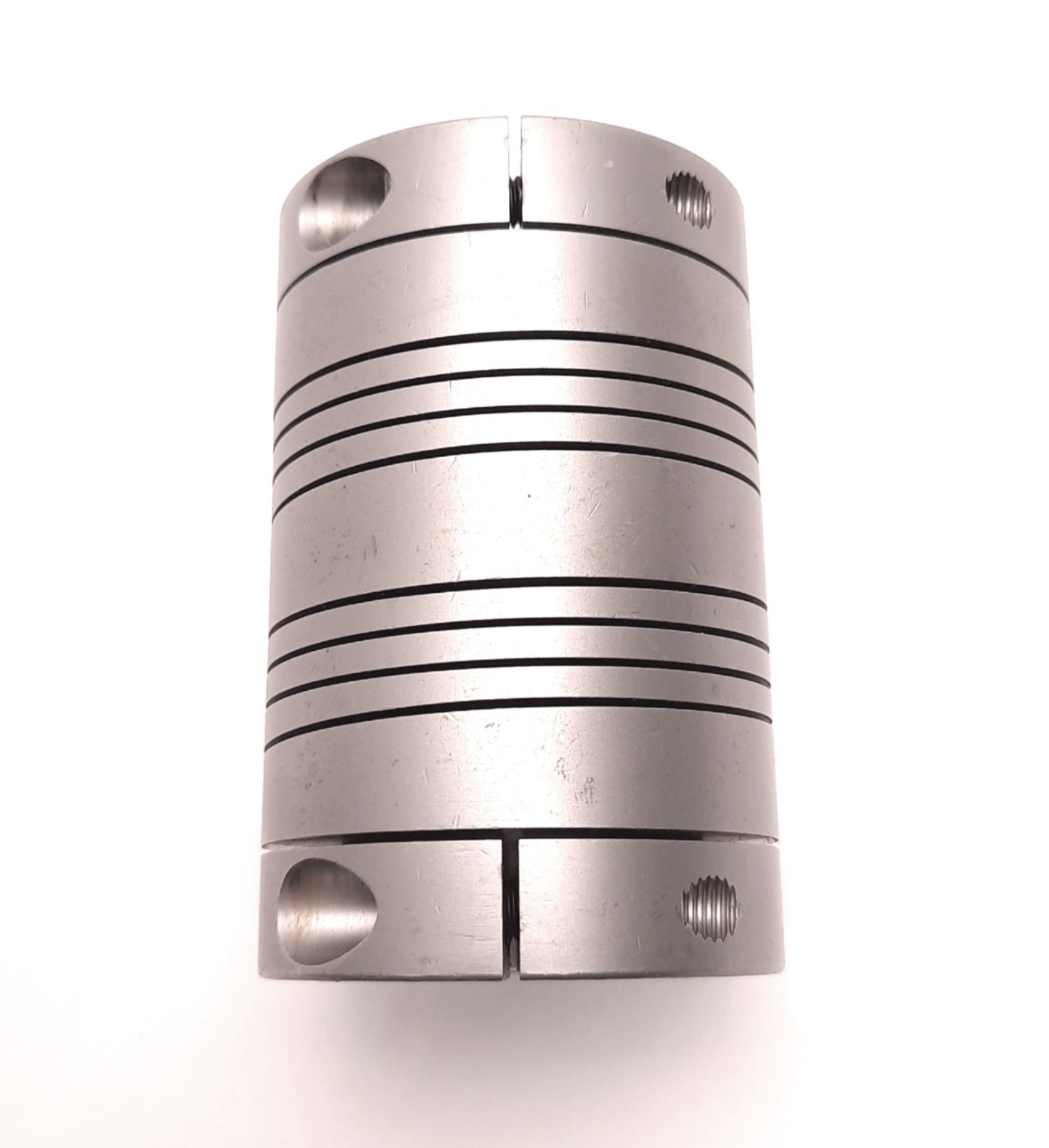 Used Helical MC7C225-28-20 Flexible Coupling 0.875" to 0.625" Bore, 2.25" OD, Keyway