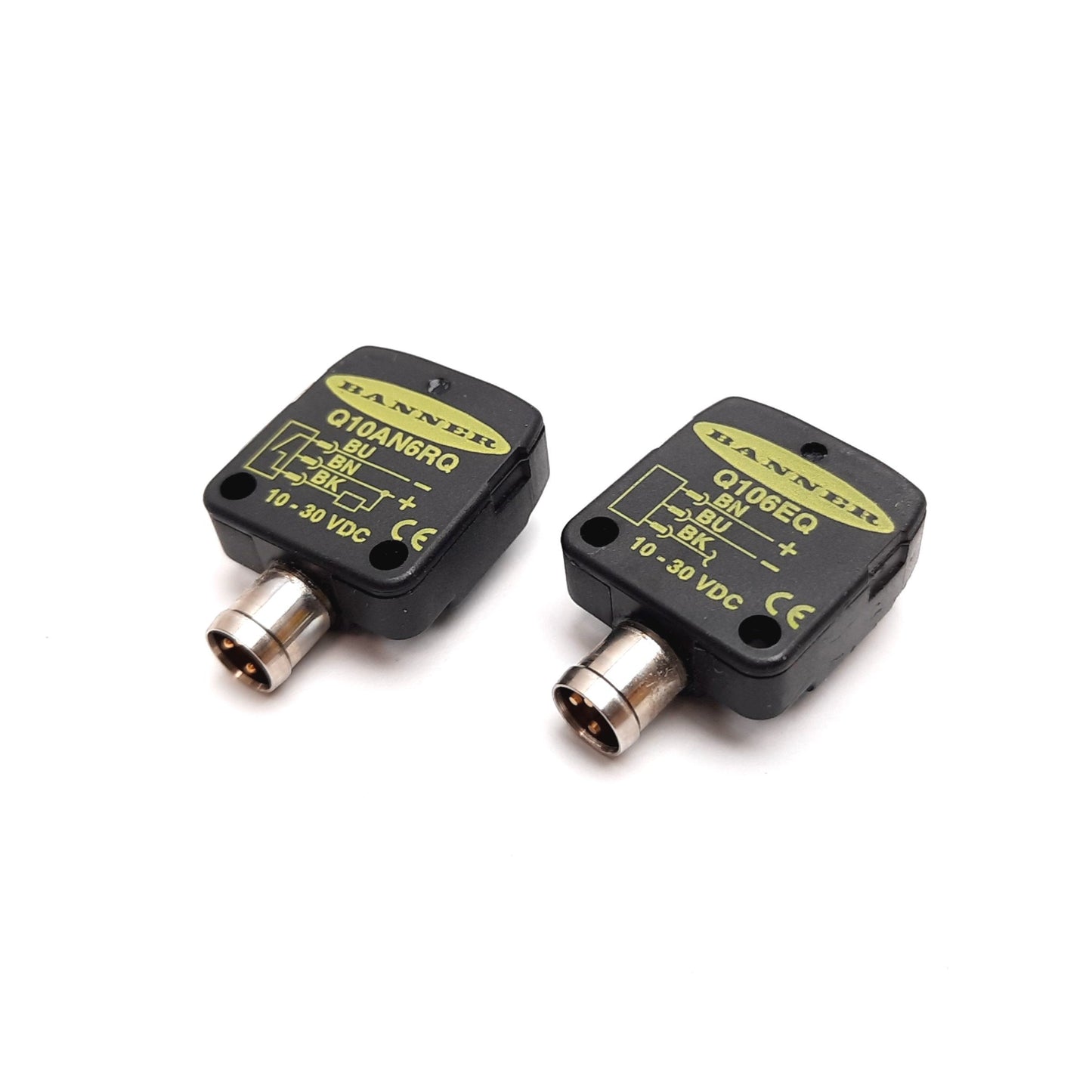 Used Banner Q106EQ Q10AN6RQ Photoelectric Sensor, Emitter and Receiver, 10-30VDC, NPN
