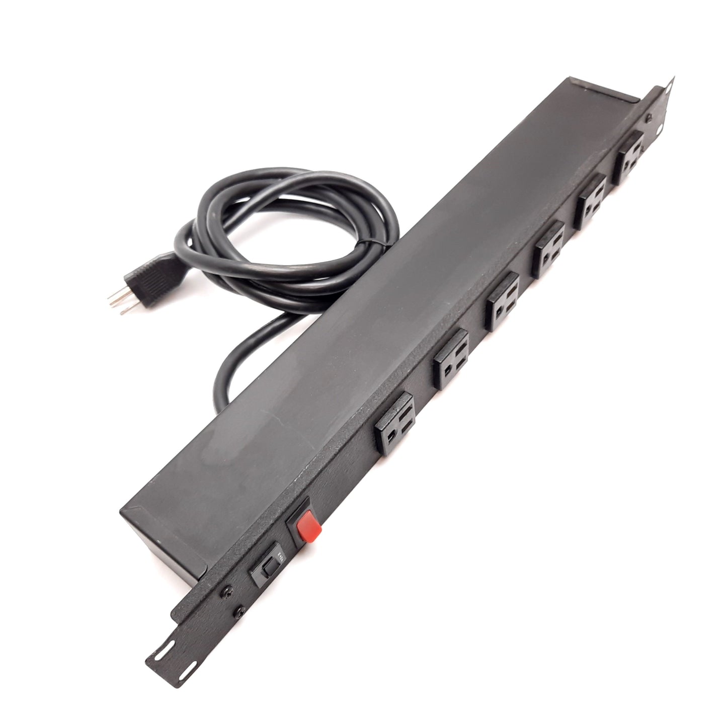 Used Wiremold J60B0B Plug-In Outlet Rackmount Center Power Strip, 6-Outlet, 15A, 120V