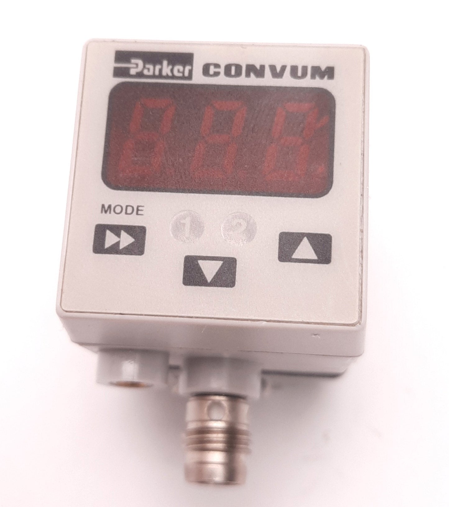 Used Parker MPS-V3N-PC Vacuum Pressure Sensor, Range: 0 to -30inHg, 1/8" NPT 4-Pin