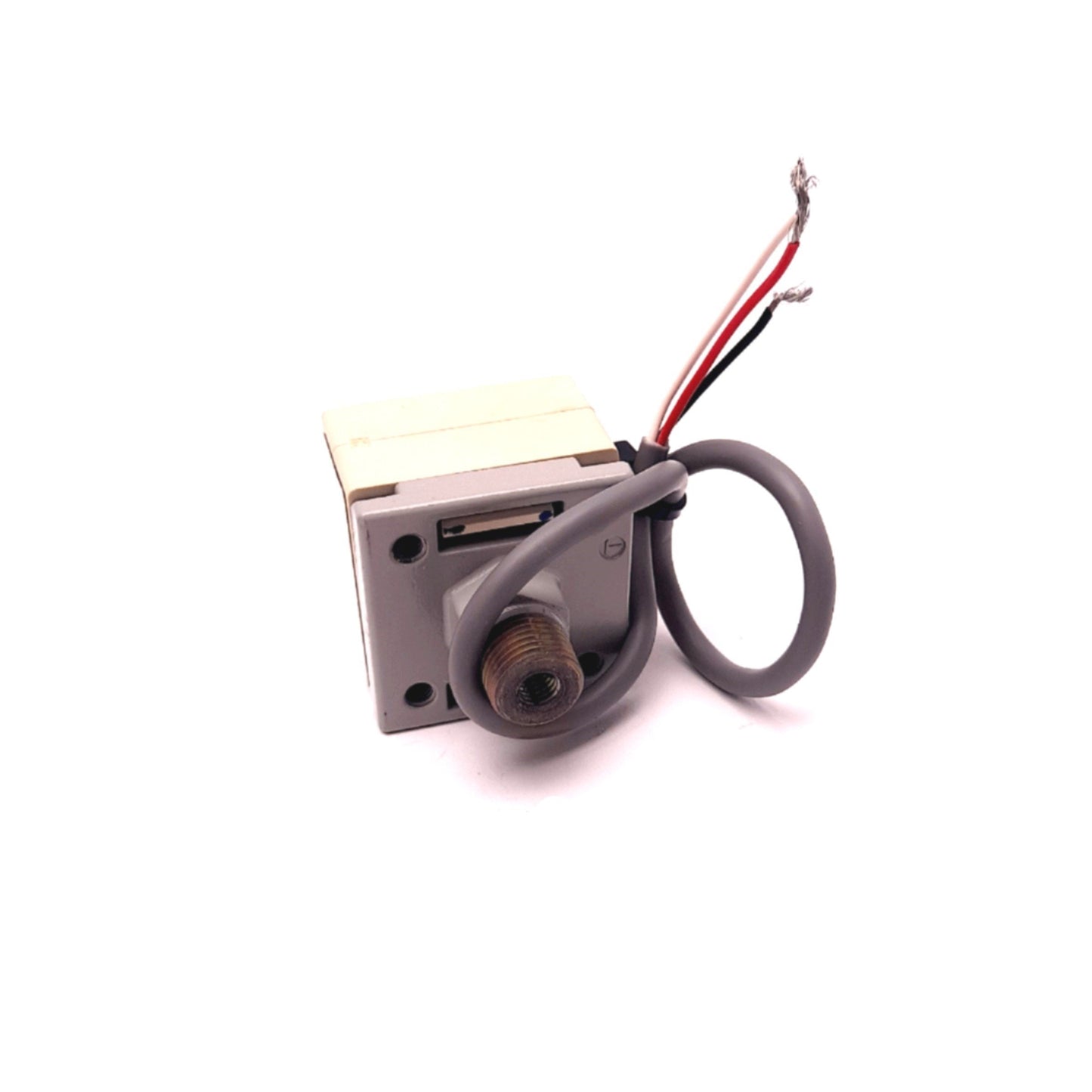Used SMC ISE4-T1-25 Digital LCD Pressure Switch, 0-1MPa, 12-24VDC, NPN, 1/8" NPT