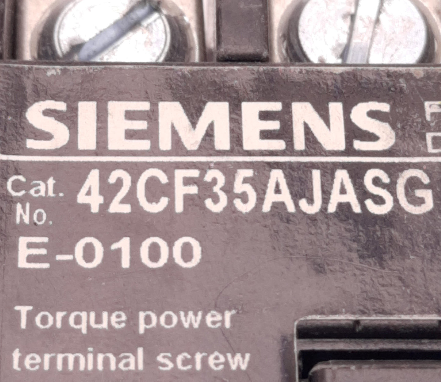Used Siemens 42CF35AJASG Definite Purpose Contactor 40/50A, 24v Coil, 3 Pole/ E-0100