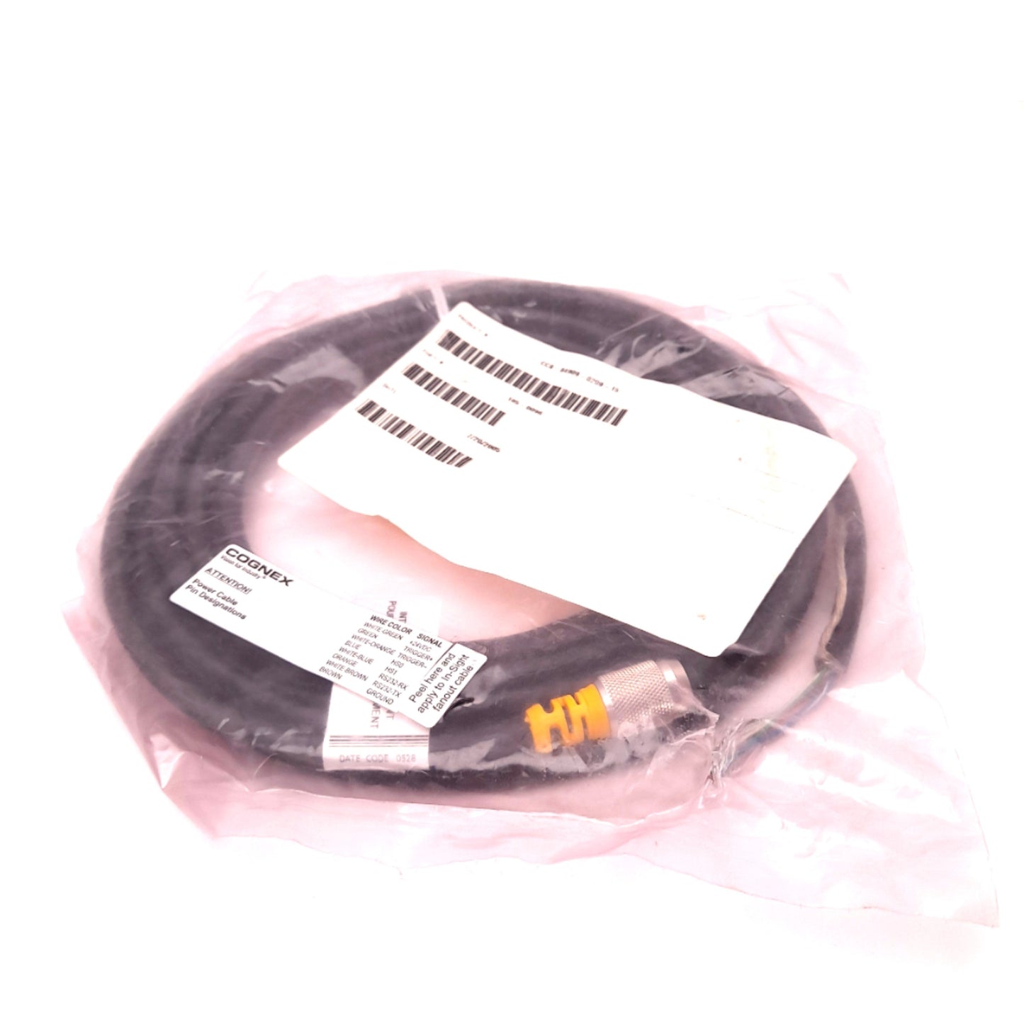 New Cognex CCB-84901-0102-05 I/O & Power Cable, M12 8-Pin to Flying Leads