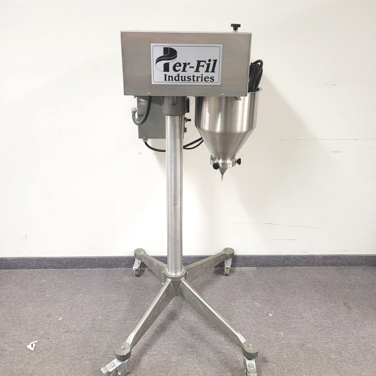 Used Per-Fil Model MF Micro-Filler Micro Doser Auger Filler, 120VAC 5A, 0.5-1000G