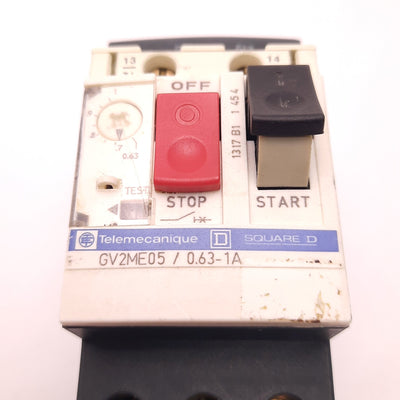 Used Telemecanique GV2ME05 3-Pole Manual Motor Starter Circuit Breaker 690V 0.63-1A