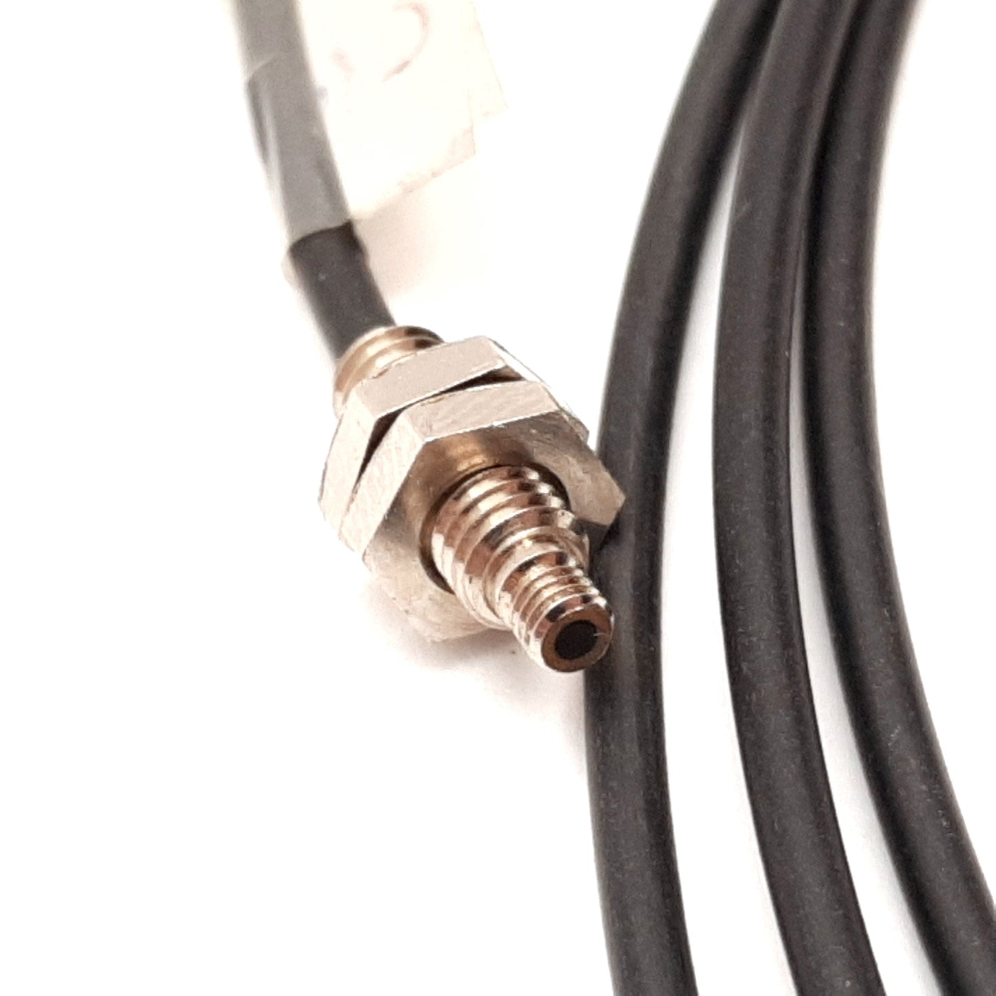 Used Keyence FU-77V Thrubeam Fiber Optic Unit, 1.8m Long, Thread: M4, Bundle: 1.13mm