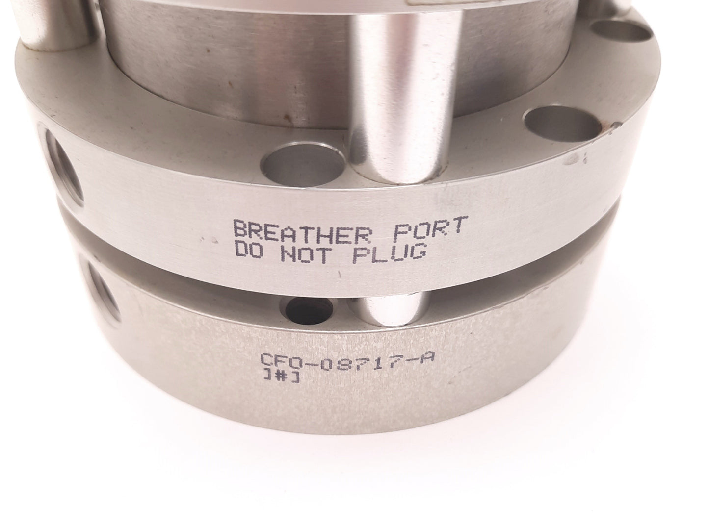 Used Bimba CFO-08717-A Flat-1 Pneumatic Cylinder 3" Bore, 7/16" Stroke w/ Breather