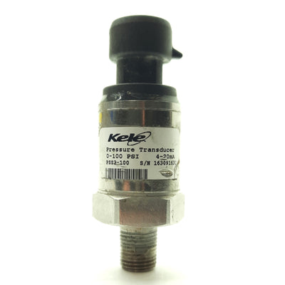 Used Kele PSS2-100 Pressure Transducer/Sensor, 0-100PSI, 4-20mA, 1/8"NPT