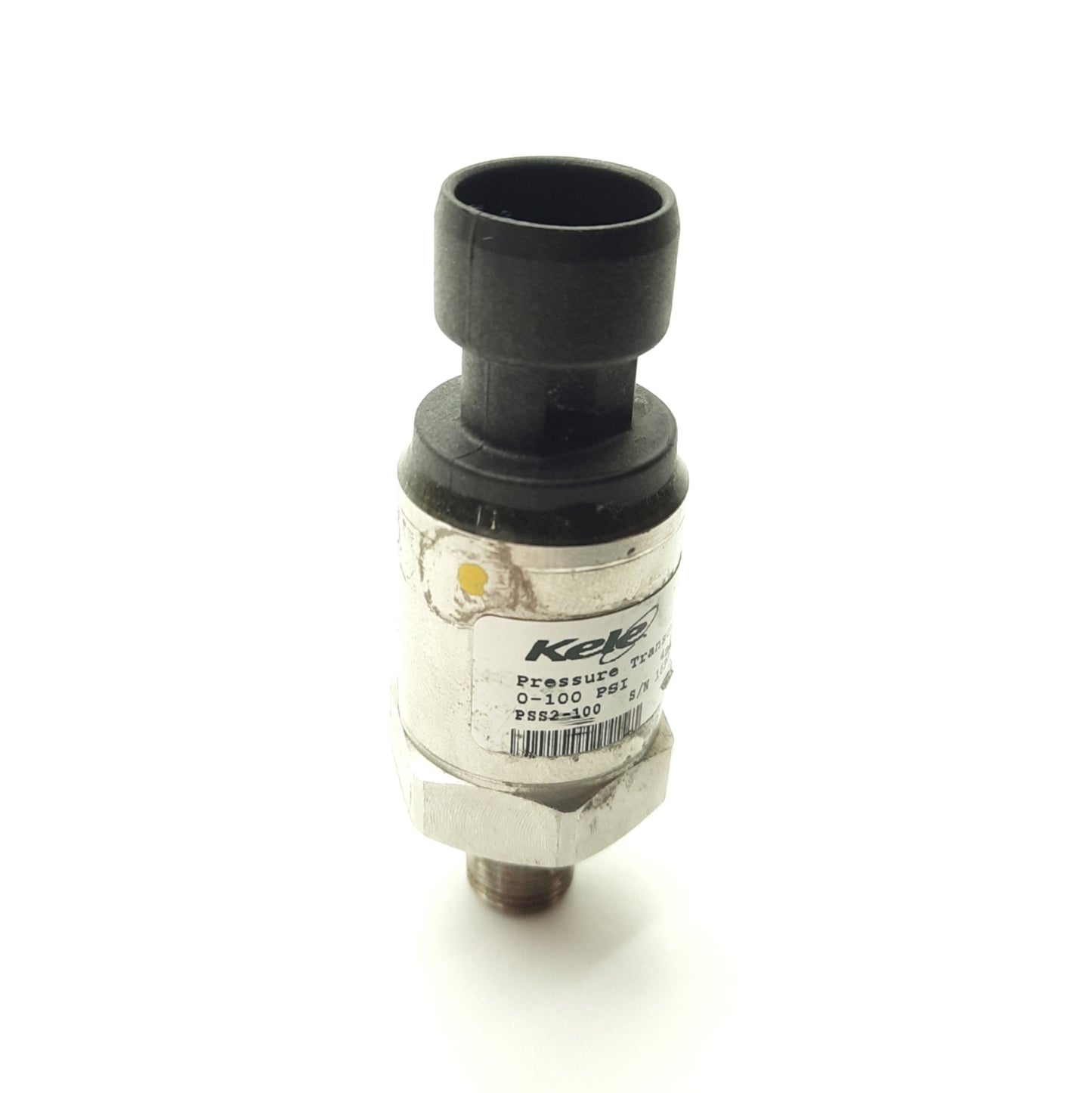 Used Kele PSS2-100 Pressure Transducer/Sensor, 0-100PSI, 4-20mA, 1/8"NPT