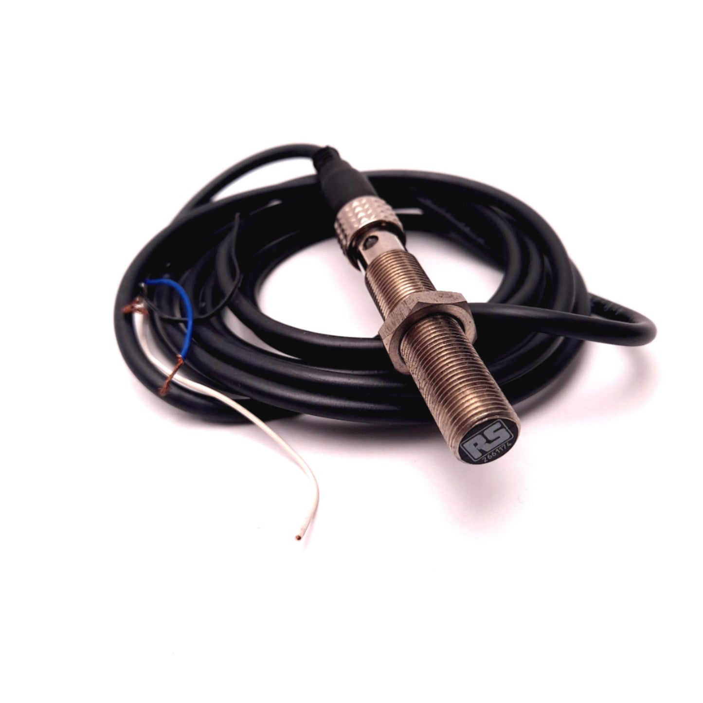 Used RS Pro 2661174 Proximity Sensor 10-30VDC 150mA NPN Thread: M12, Range: 2mm