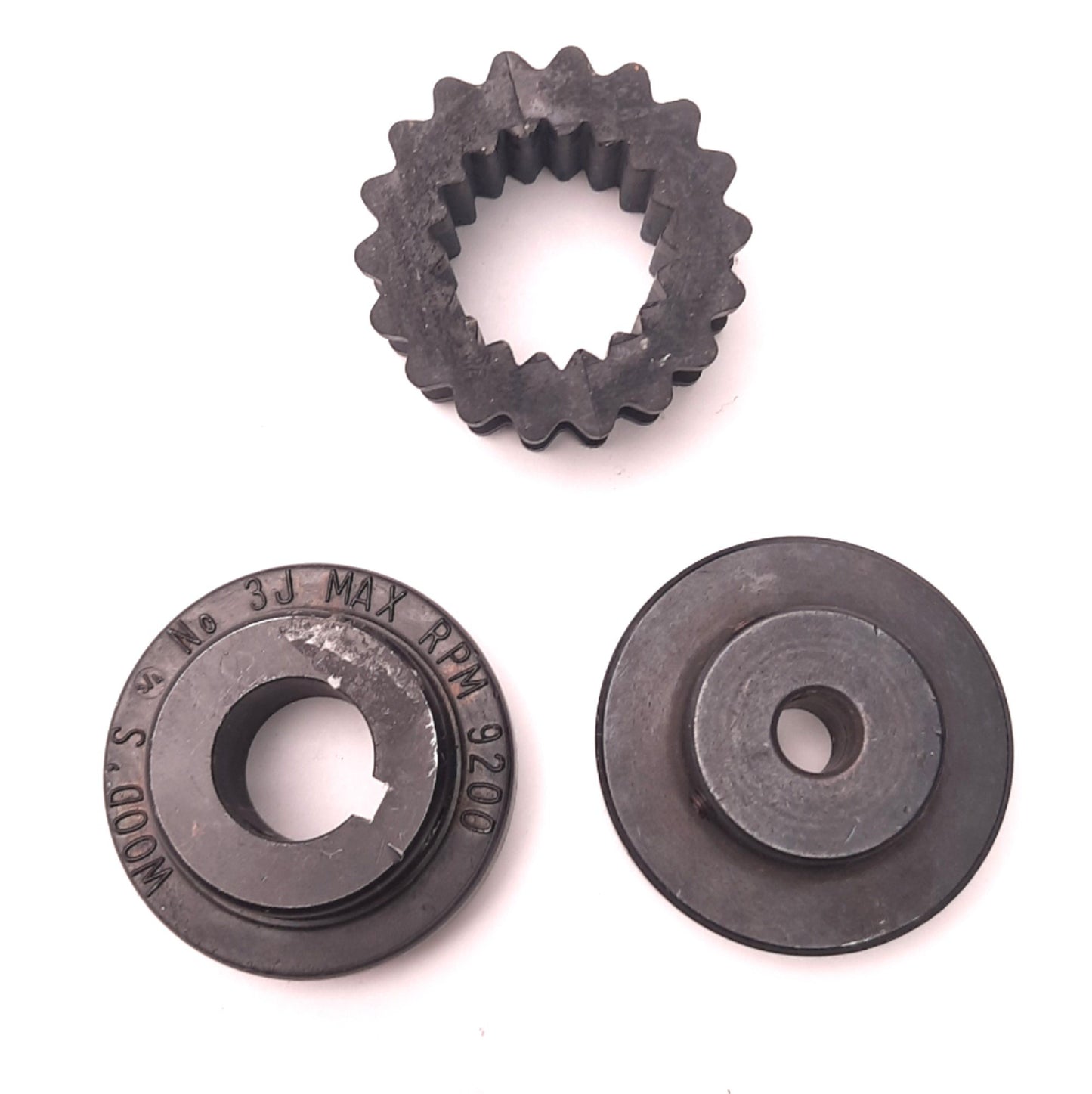 Used Martin 3J / Woods 3J Coupling with Insert 3/8" to 3/4" Bore, 2.06" OD, 2" Length