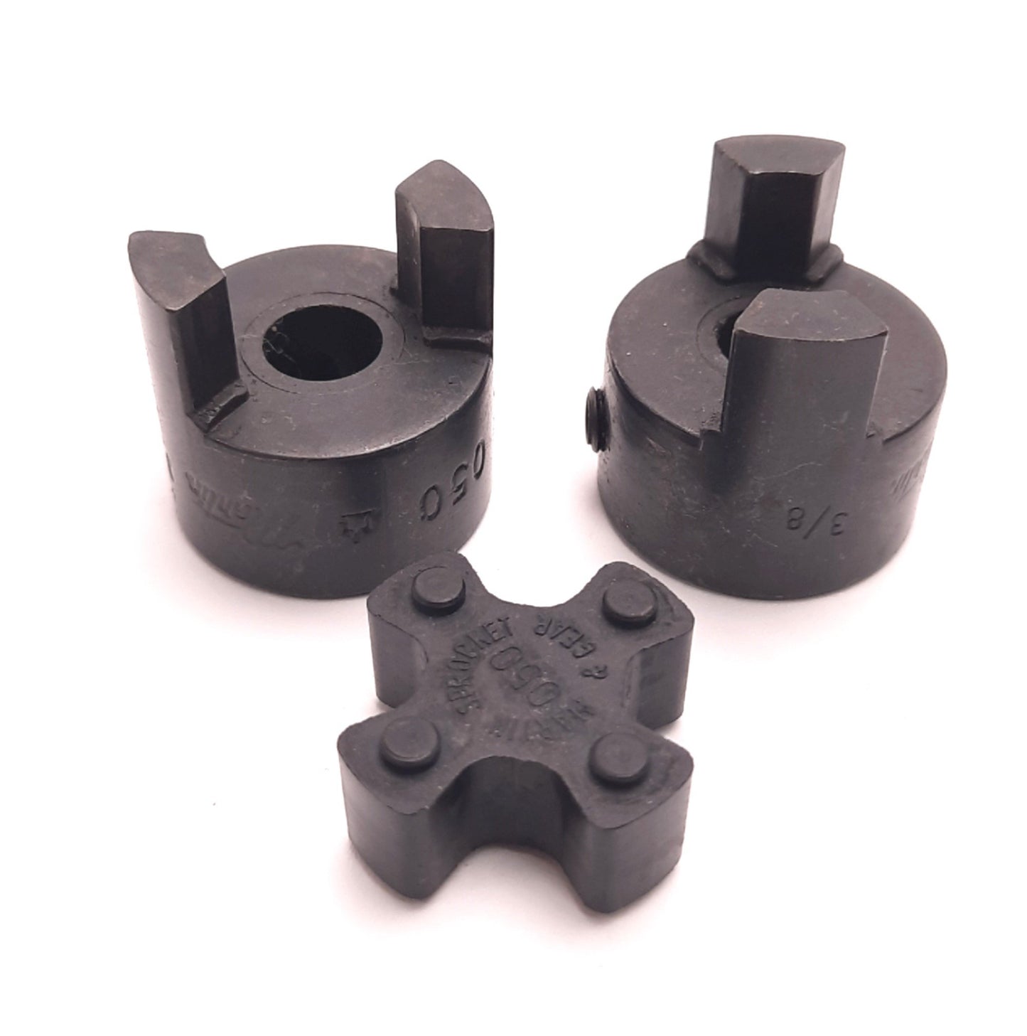 Used Martin Sprocket 050 Rigid Coupler Assembly with Insert, 3/8" Bore, 1.075" OD