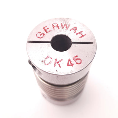 Used Gerwah DK 45 Metal Bellows Coupler 3/8" To 14mm Bore, 32mm OD, 48mm Length