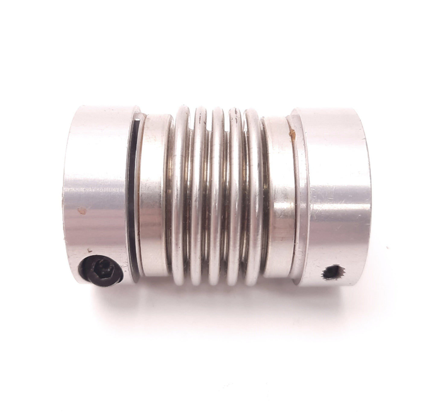 Used Gerwah DK 45 Metal Bellows Coupler 3/8" To 14mm Bore, 32mm OD, 48mm Length