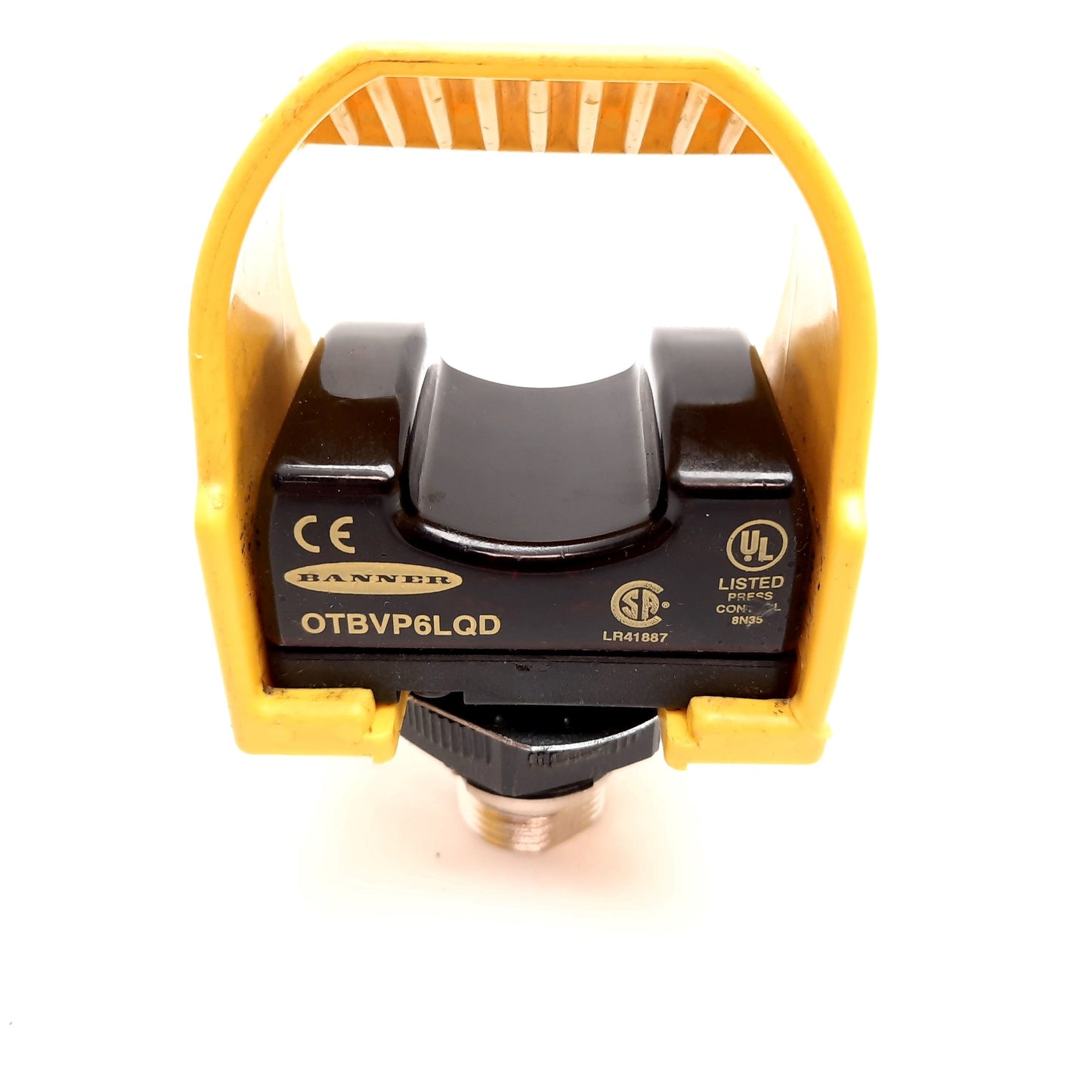 Used Banner OTBVP6LQD Optical Touch Button, Momentary Action, 10-30VDC, Guard & Cable