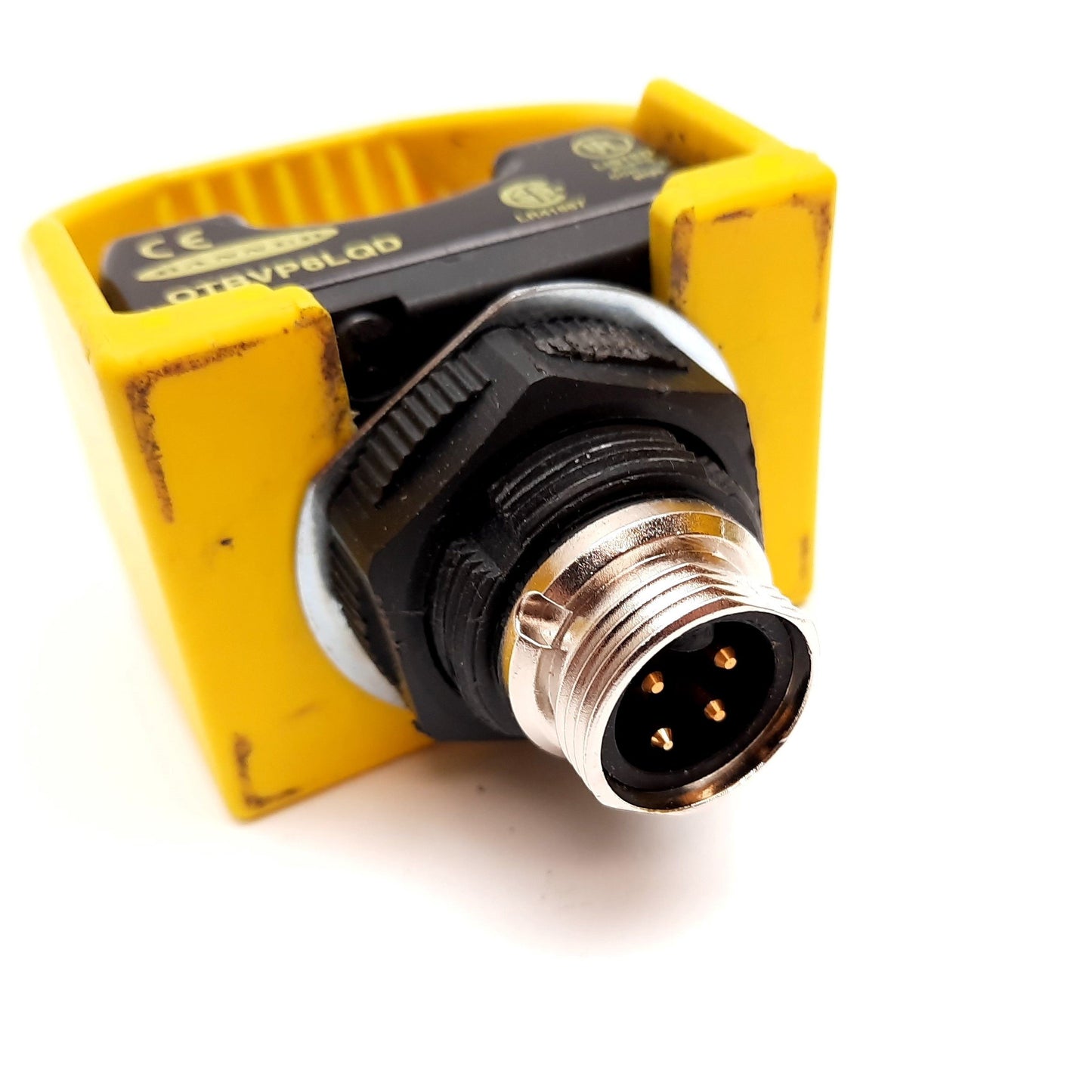 Used Banner OTBVP6LQD Optical Touch Button, Momentary Action, 10-30VDC, Guard & Cable