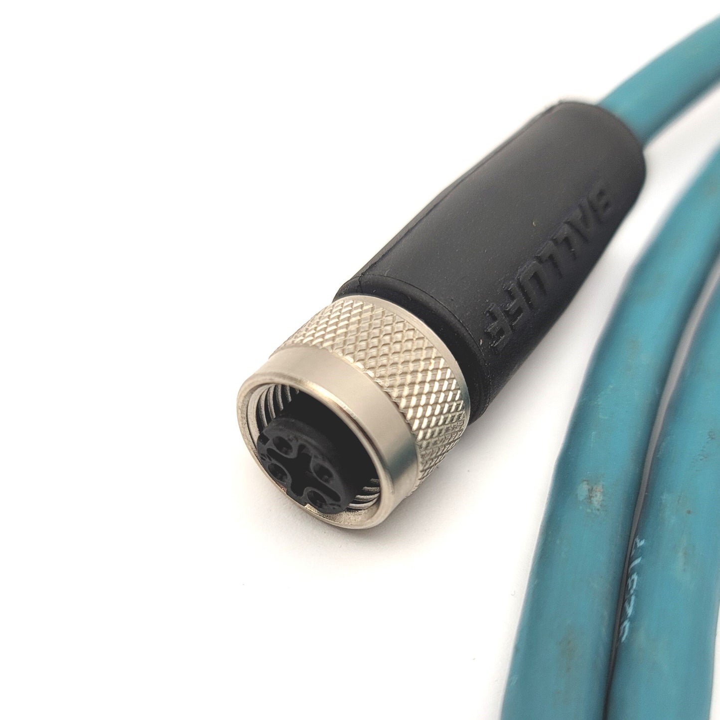 Used BALLUFF BCC M415-E834-AG-672-ES64N8-015 BCC0E7P Cordset, RJ45 4-Pin To M12 5-Pin