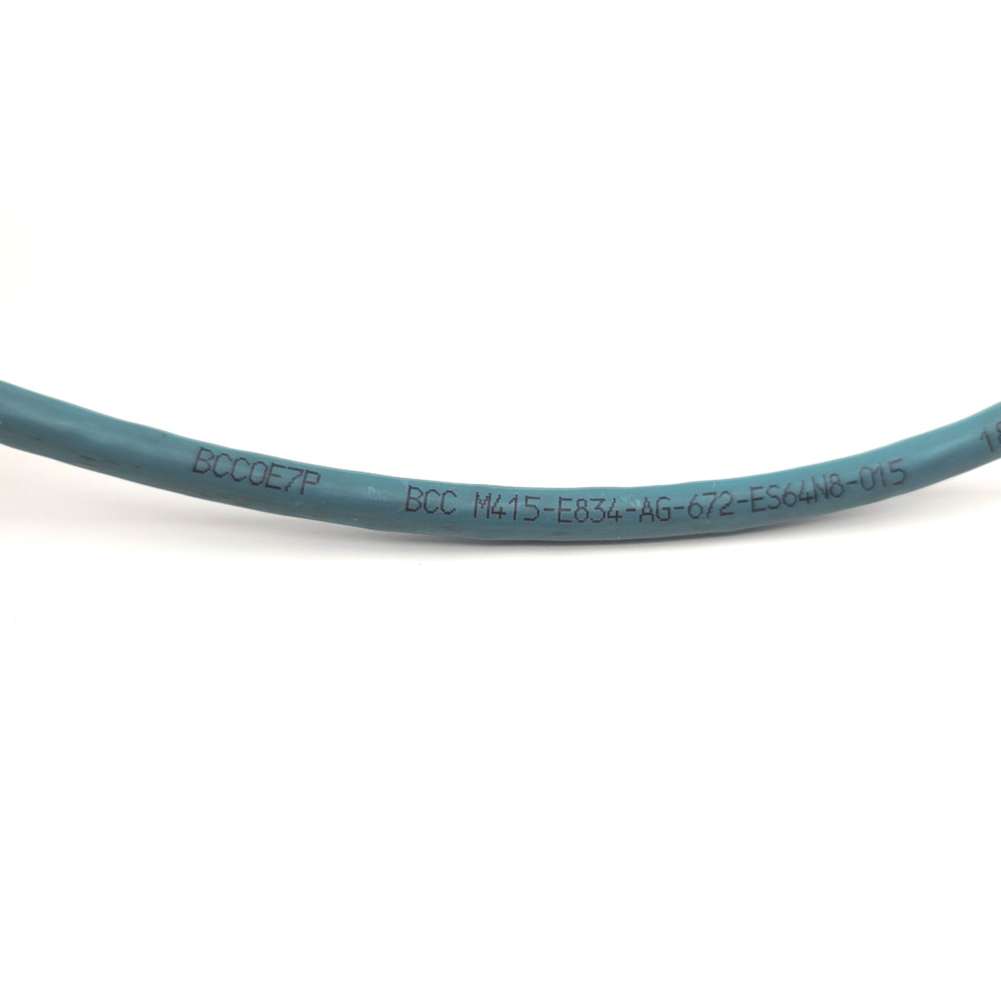 Used BALLUFF BCC M415-E834-AG-672-ES64N8-015 BCC0E7P Cordset, RJ45 4-Pin To M12 5-Pin