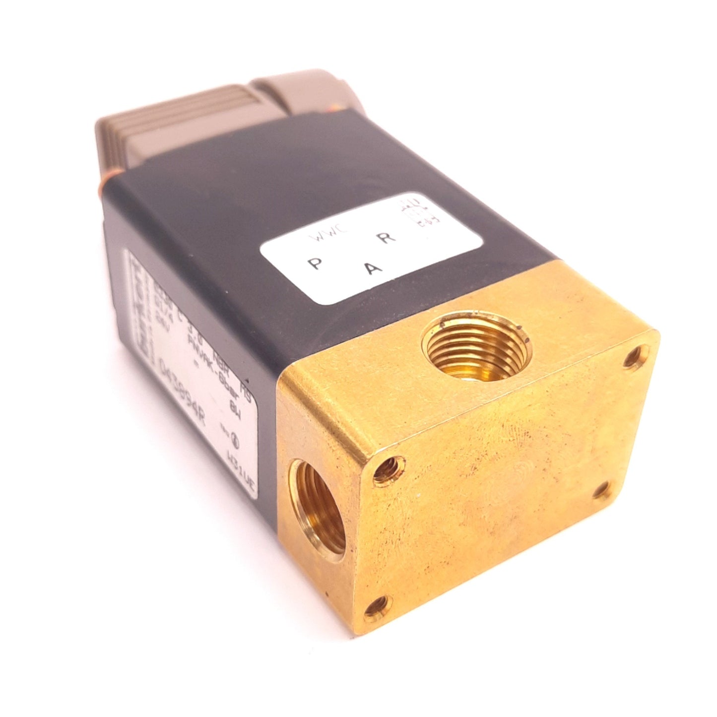 Used Burkert 0330 C 3.0 NBR MS Solenoid Valve G1/4" Port 24v DC Coil, Vacuum to 6 Bar