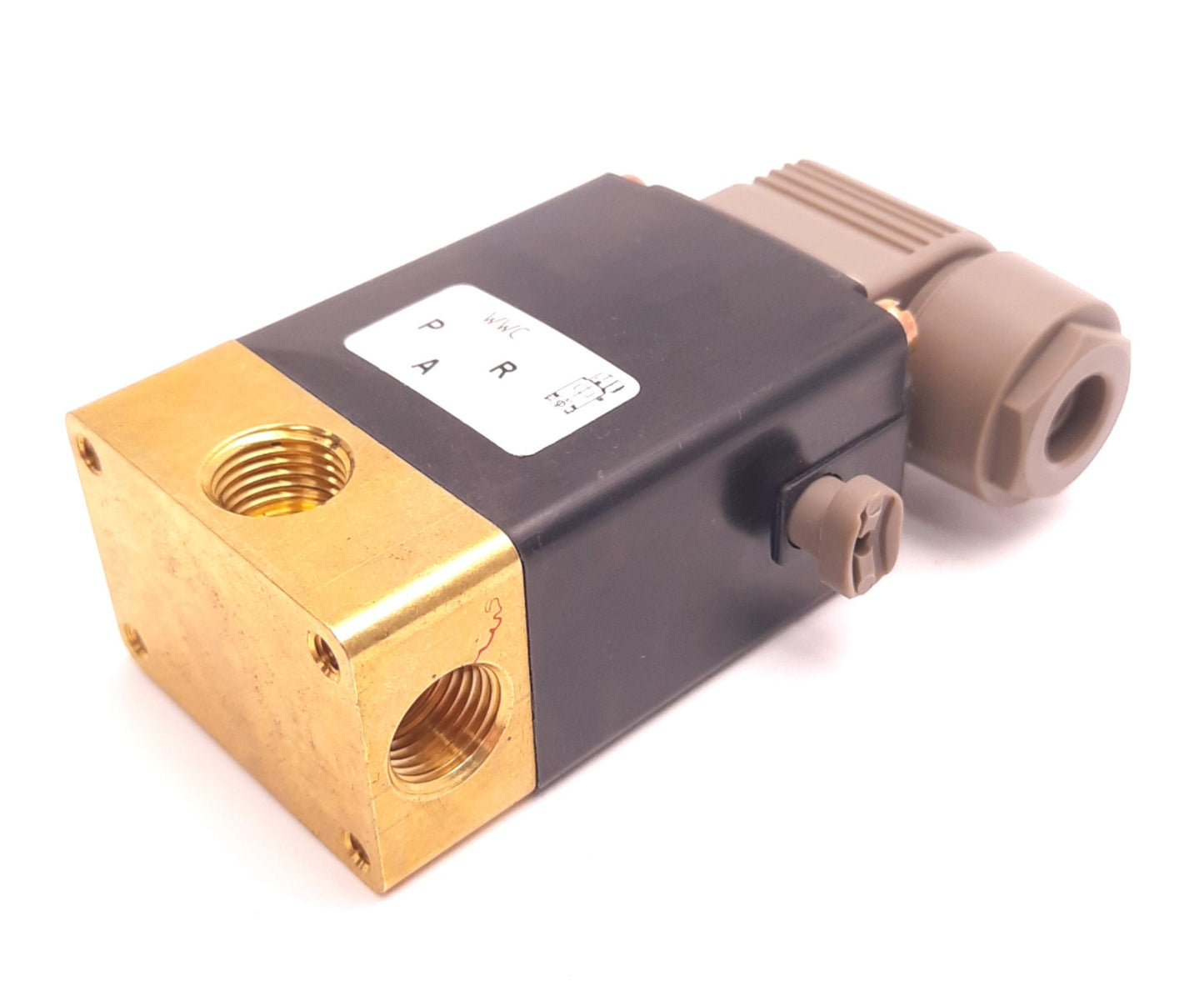 Used Burkert 0330 C 3.0 NBR MS Solenoid Valve G1/4" Port 24v DC Coil, Vacuum to 6 Bar