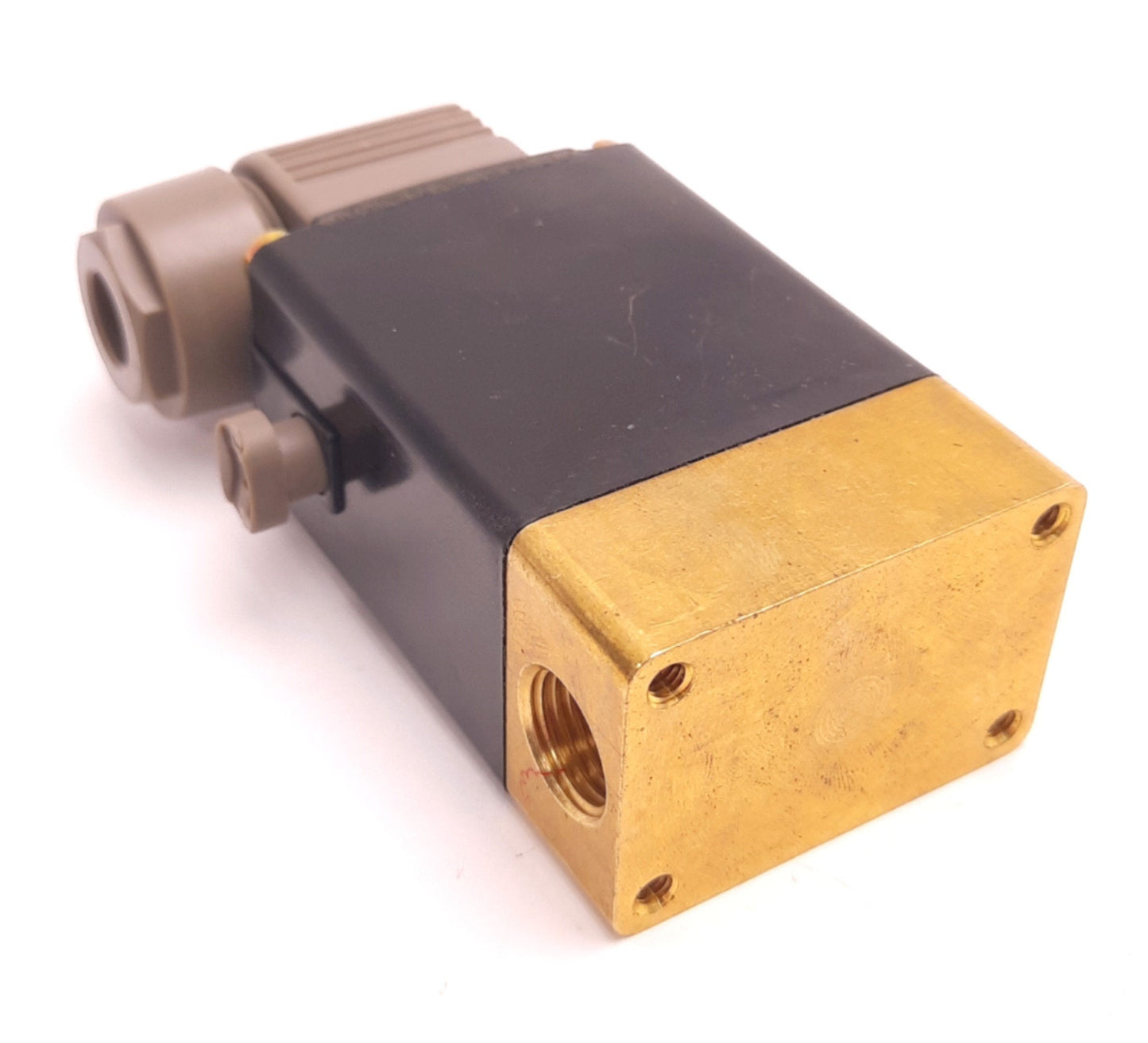Used Burkert 0330 C 3.0 NBR MS Solenoid Valve G1/4" Port 24v DC Coil, Vacuum to 6 Bar