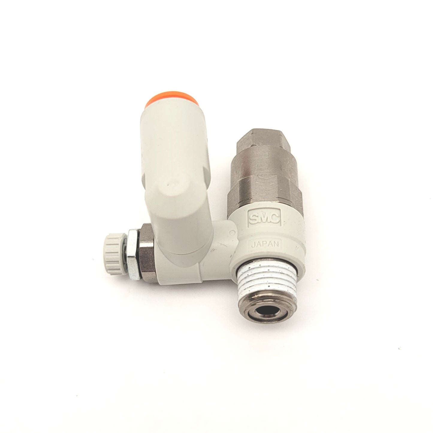 New – Open box SMC ASP430F-N02-09 Speed Controller With Pilot Check Valve And One Touch Fitting