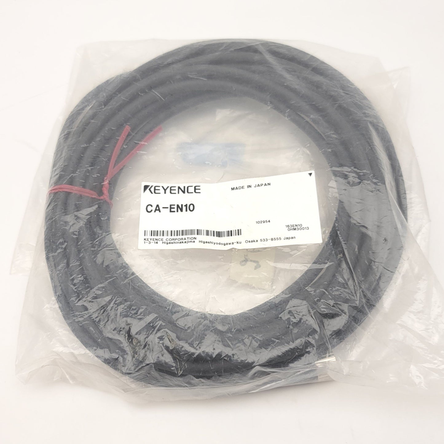 Used Keyence CA-EN10 Encoder Cable For LJ-X8000 2D/3D Laser Profiler, 10m, M12 5-Pin